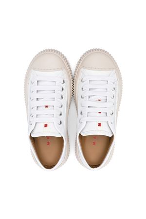 white leather sneakers MARNI KIDS | 7673701